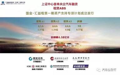 上证中心首单央企汽车融资租赁ABS成功发行!